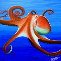 Octopus Glide -  print on canvas by Bob Langston