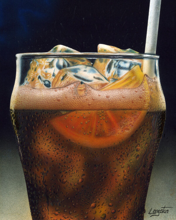 Coke Glass with Lemon Canvas Print by Bob Langston