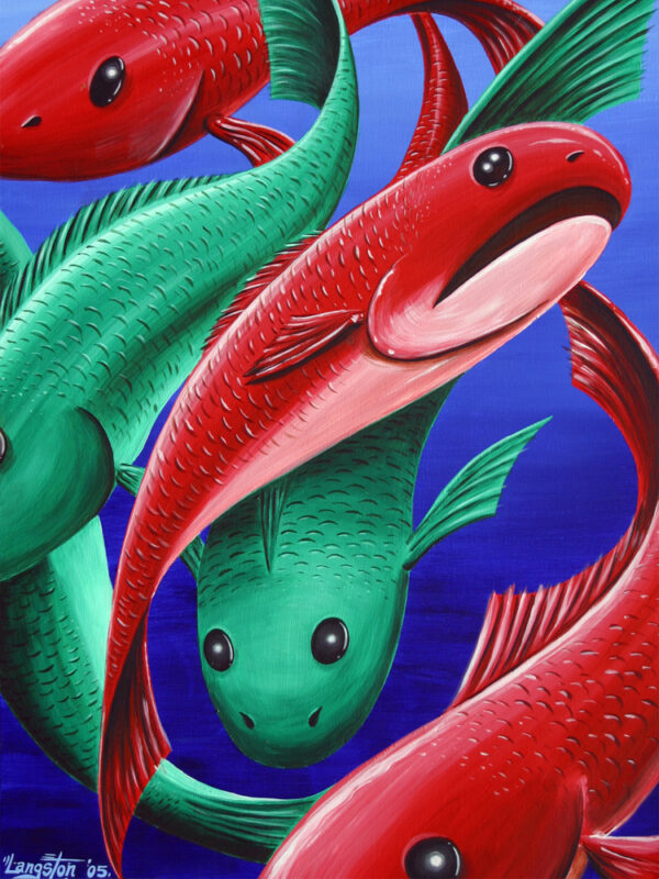 Fishswirl Canvas Print by Bob Langston