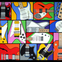 Electric Guitars Canvas Print by Bob Langston