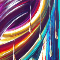 Drips on the Swirling Vortex Canvas Print by Bob Langston