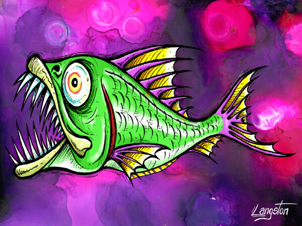 Viperfish Canvas Print by Bob Langston