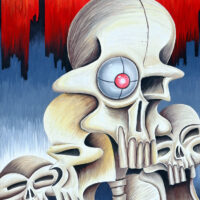 Skulls of the Apocalypse Canvas Print by Bob Langston