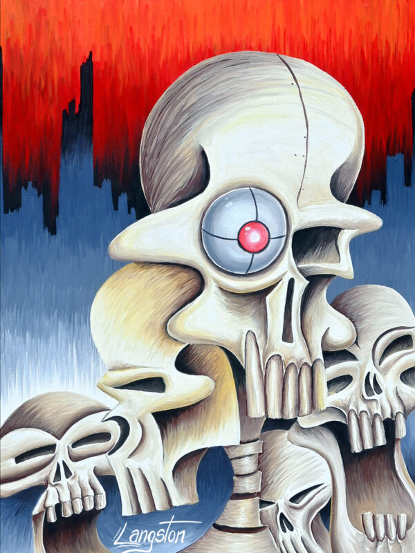 Skulls of the Apocalypse Canvas Print by Bob Langston