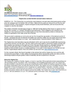 virginia zoo langston mermaid press release